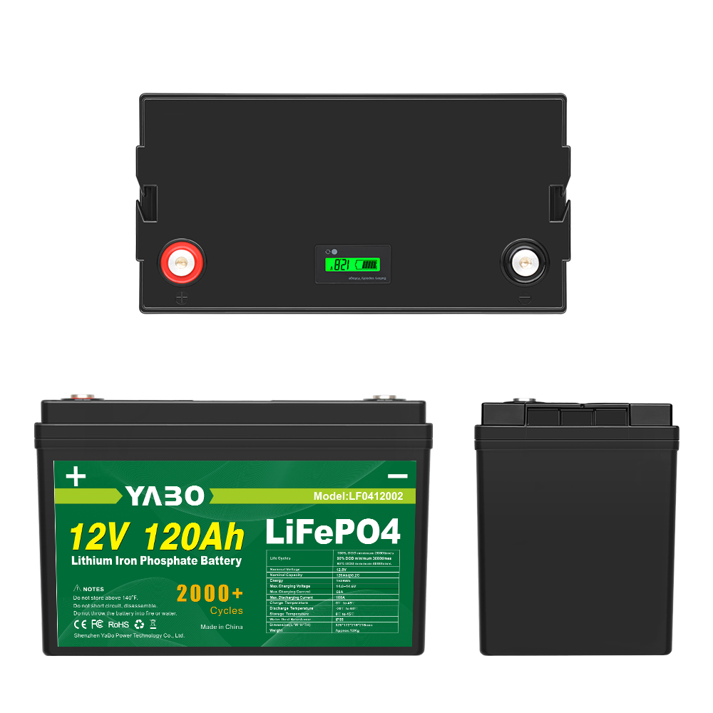 YABO 12V 120Ah LiFePO4 Batterij met Aanpasbare Behuizing voor Huisopslag